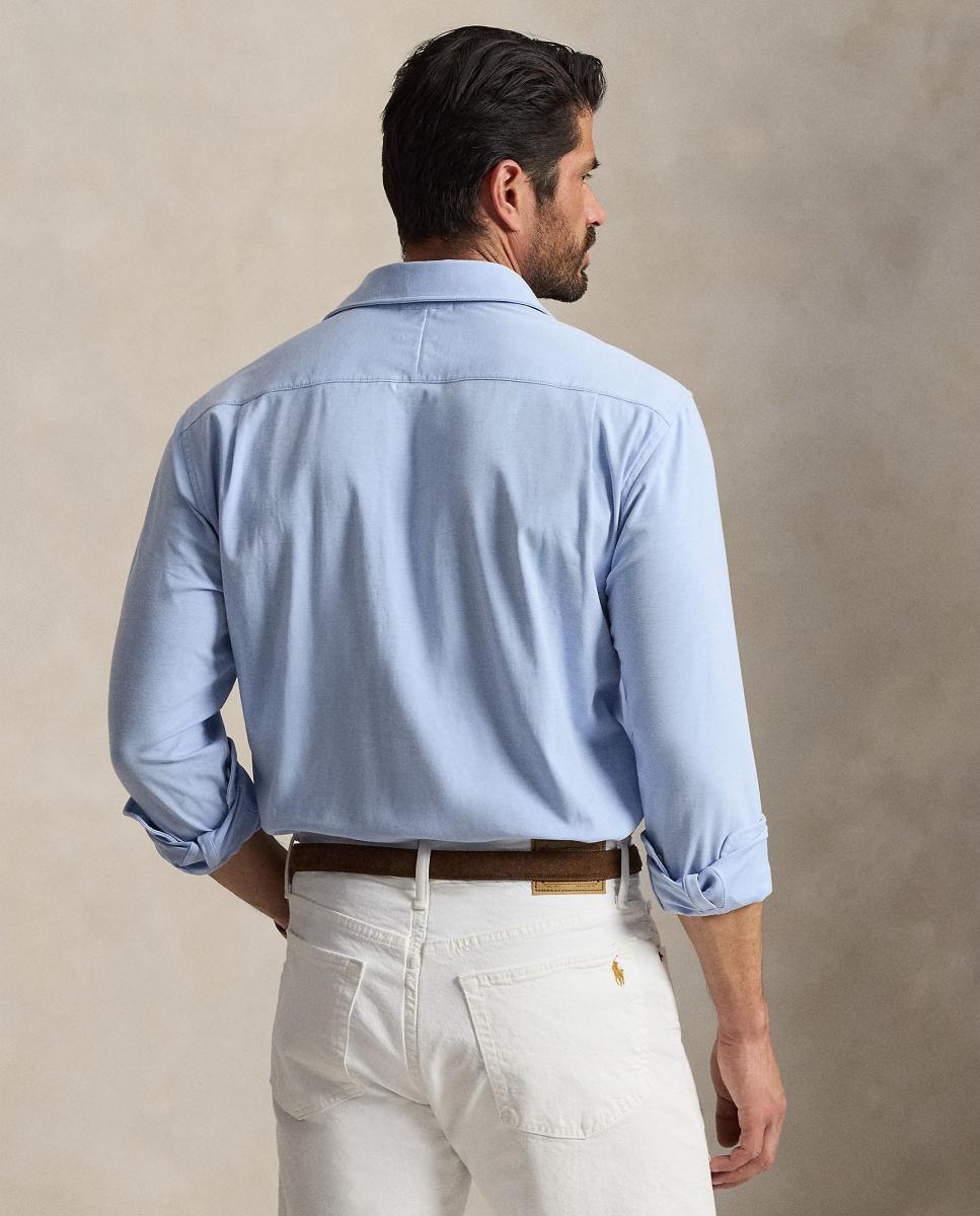 Camisa Oxford Regular Fit Tamanhos Grandes Azul-claro-3