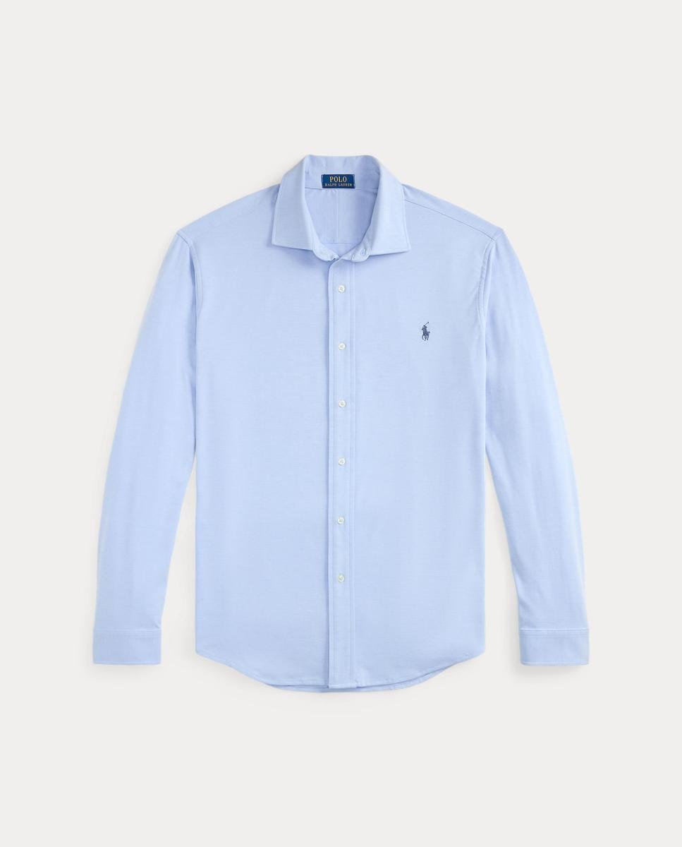 Camisa Oxford Regular Fit Tamanhos Grandes Azul-claro-5