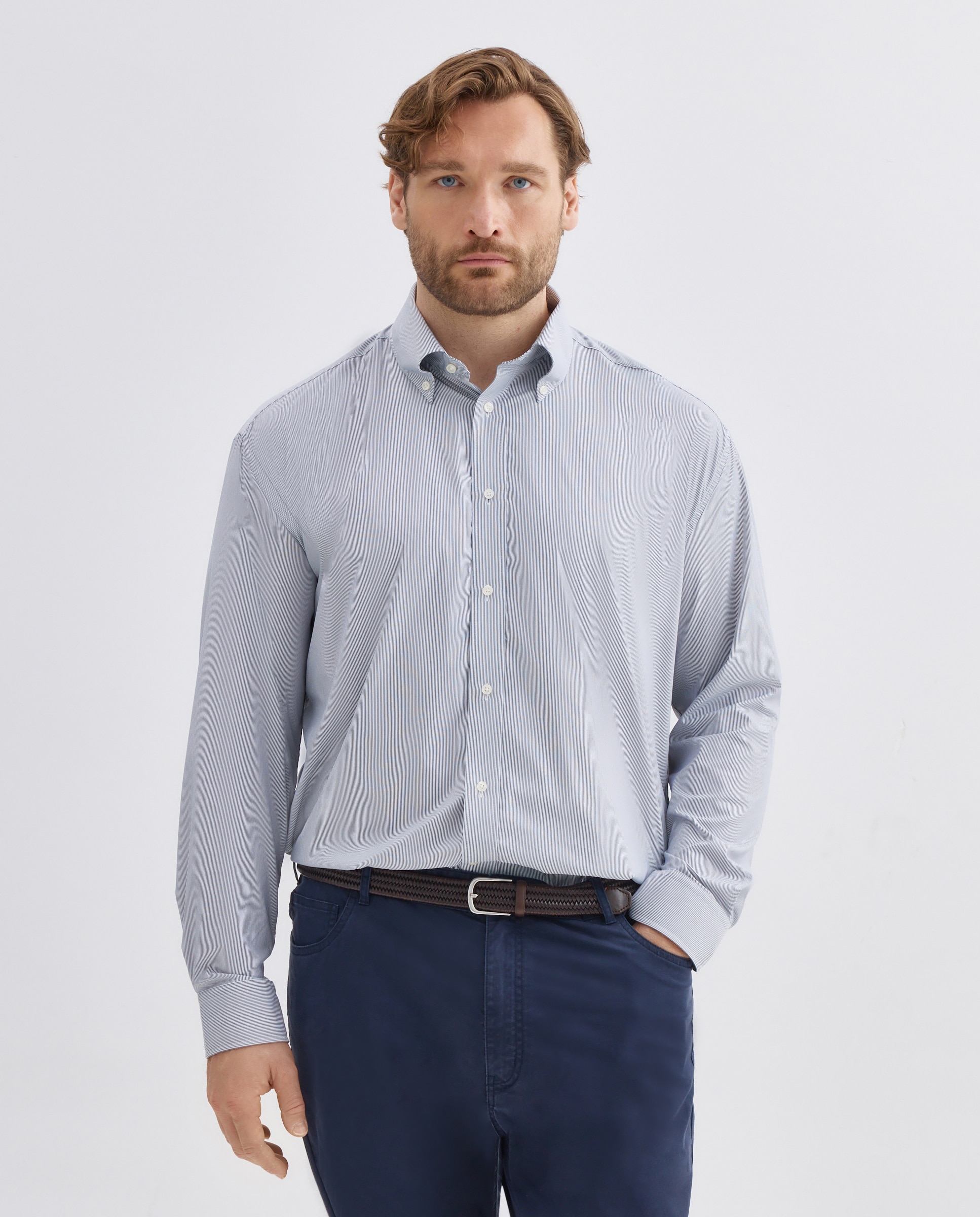 Camisa de Popelina Estampada Tamanhos Grandes Multicolor-1