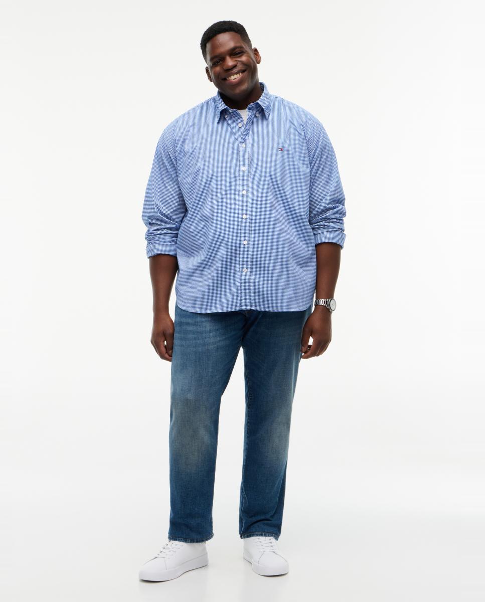 Camisa de Popelina Estampada Tamanhos Grandes Multicolor-5