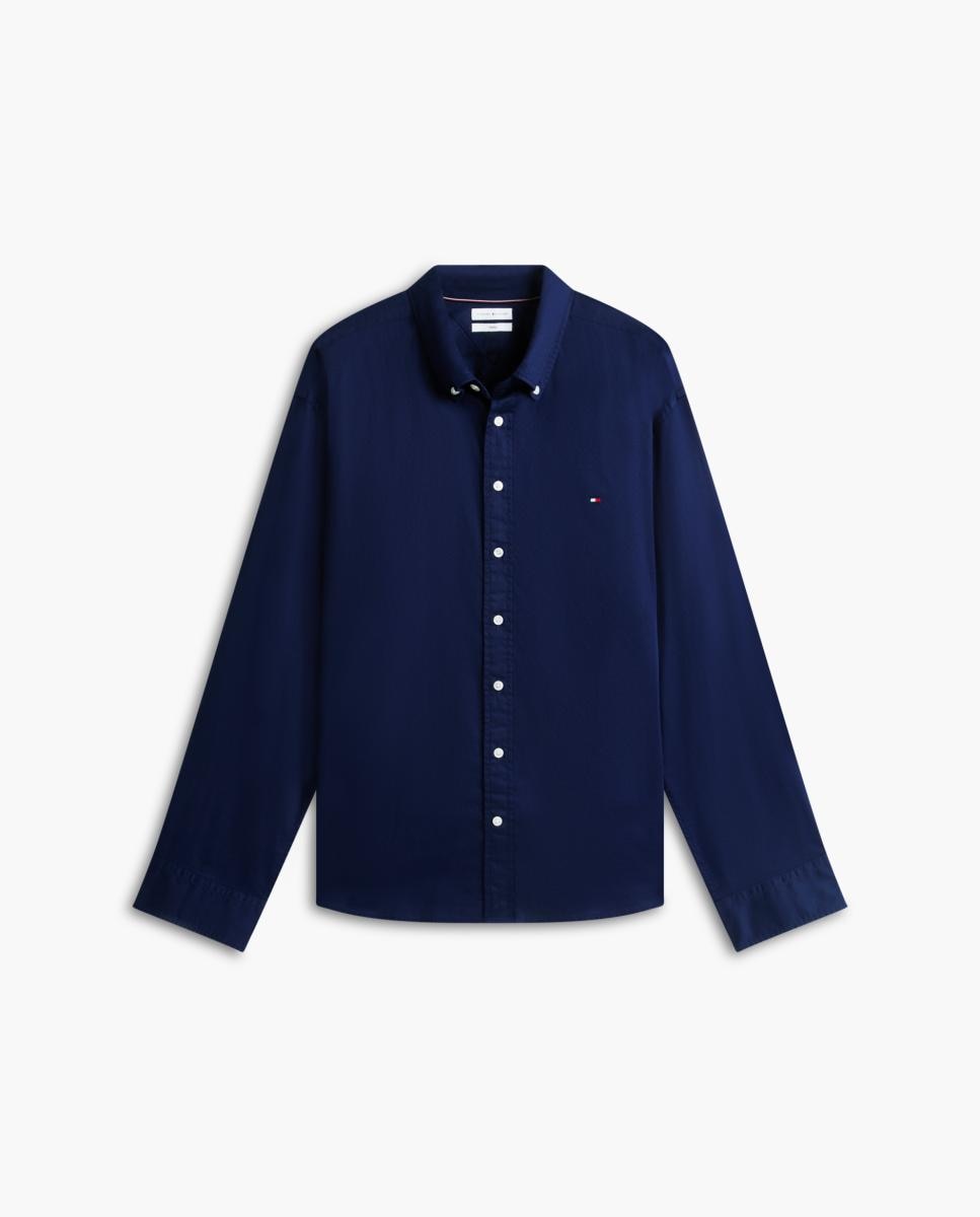 Camisa Tipo Dobby Lisa Tamanhos Grandes Azul-marinho-4