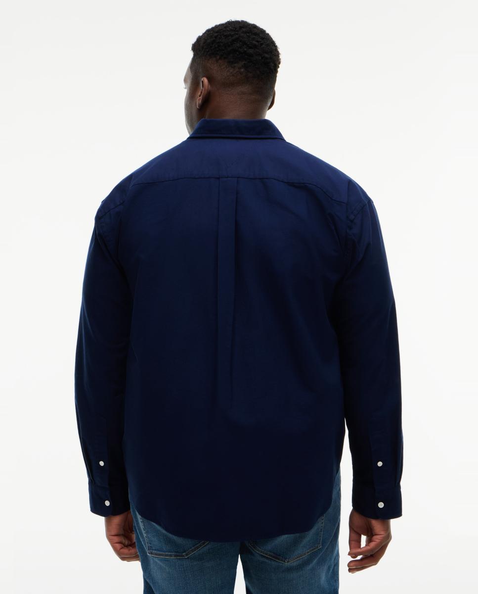 Camisa de hombre tipo Oxford lisa tallas grandes - Tommy Hilfiger - Azul marino Azul marino-2