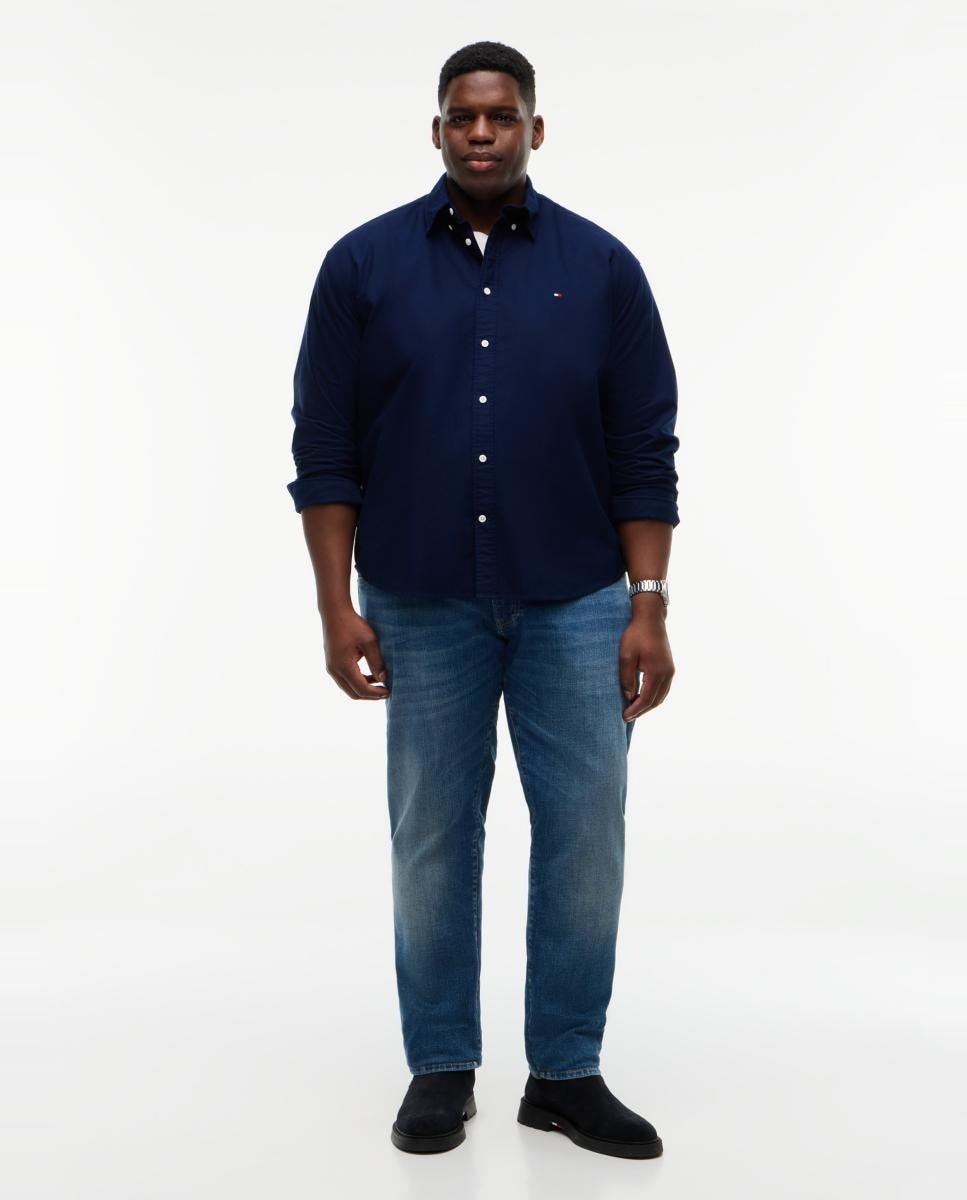 Camisa de hombre tipo Oxford lisa tallas grandes - Tommy Hilfiger - Azul marino Azul marino-5