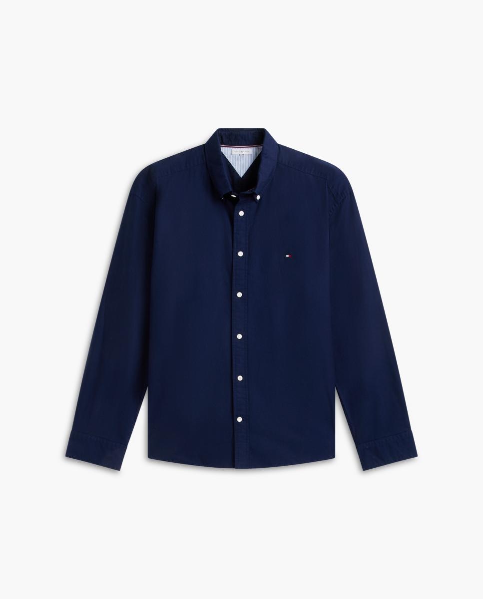 Camisa de hombre tipo Oxford lisa tallas grandes - Tommy Hilfiger - Azul marino Azul marino-4