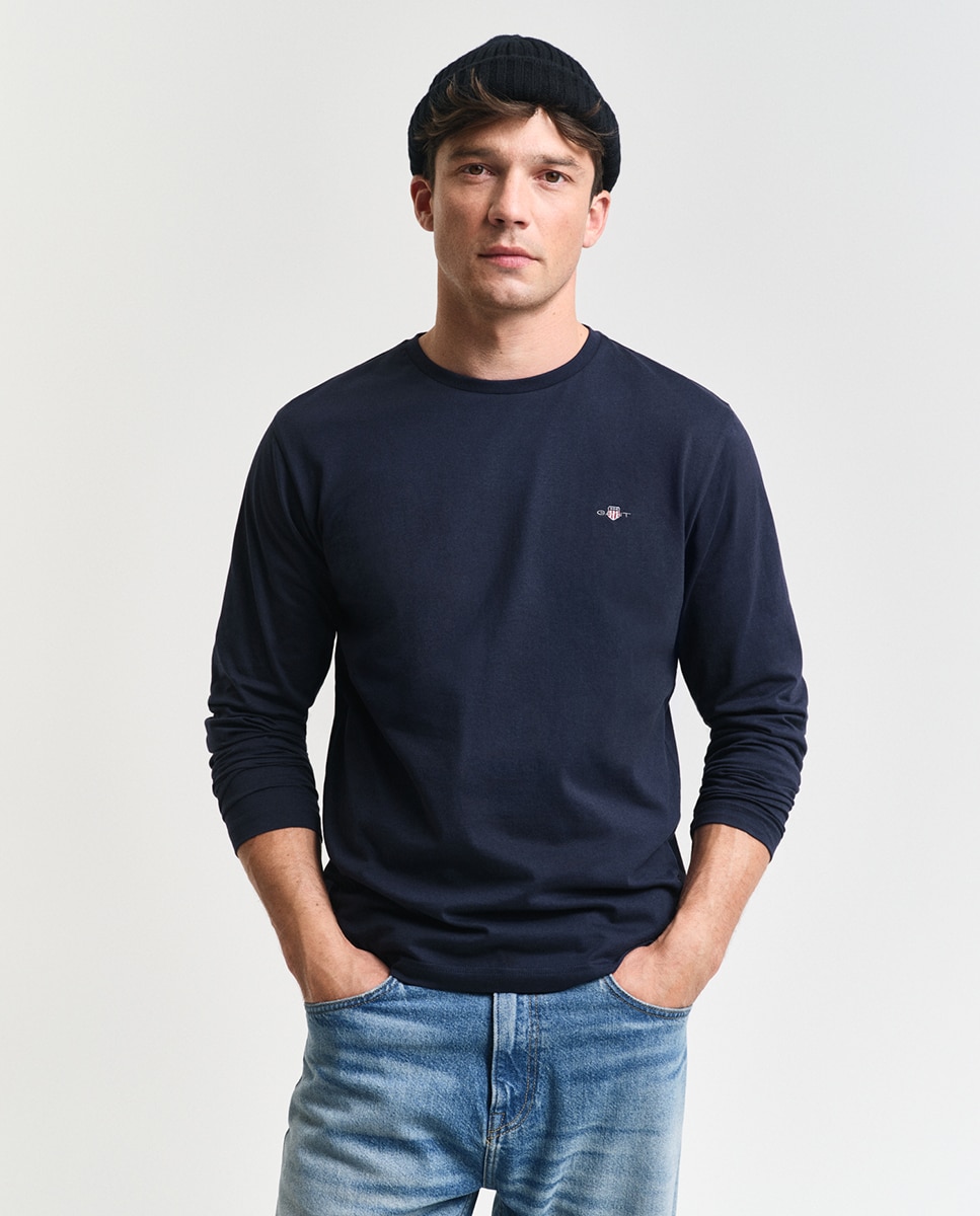 Calças Chino Slim Fit com Estrutura e Textura Trabalhada Tamanhos Grandes Azul-1