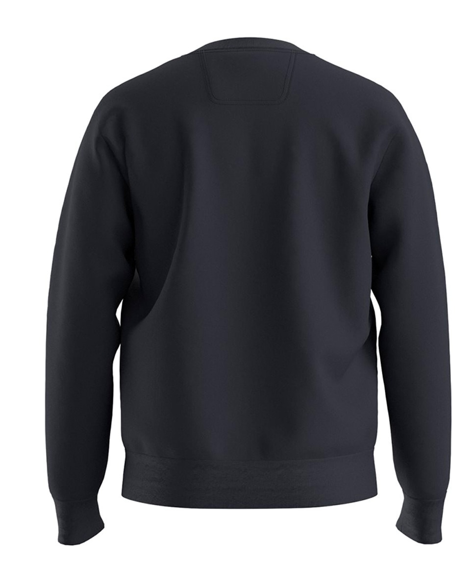 Sweatshirt de Manga Comprida Tamanhos Grandes Azul-2