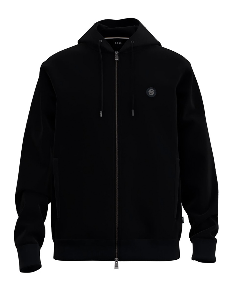Sweatshirt de Manga Comprida Tamanhos Grandes Preto-1