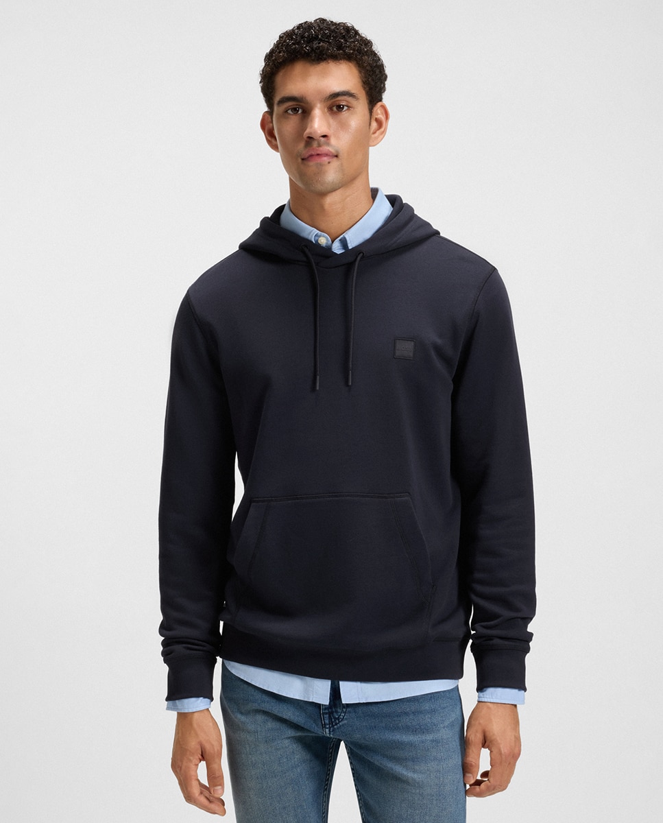 Imagem 0 de Sweatshirt em Felpa de Algodão com Capuz e Remendo de Logótipo