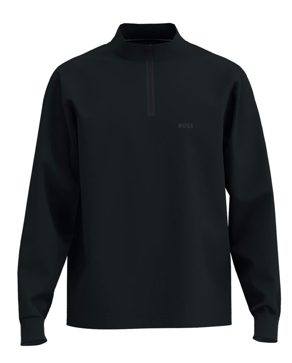 Sweatshirt de Manga Comprida Tamanhos Grandes Preto-1
