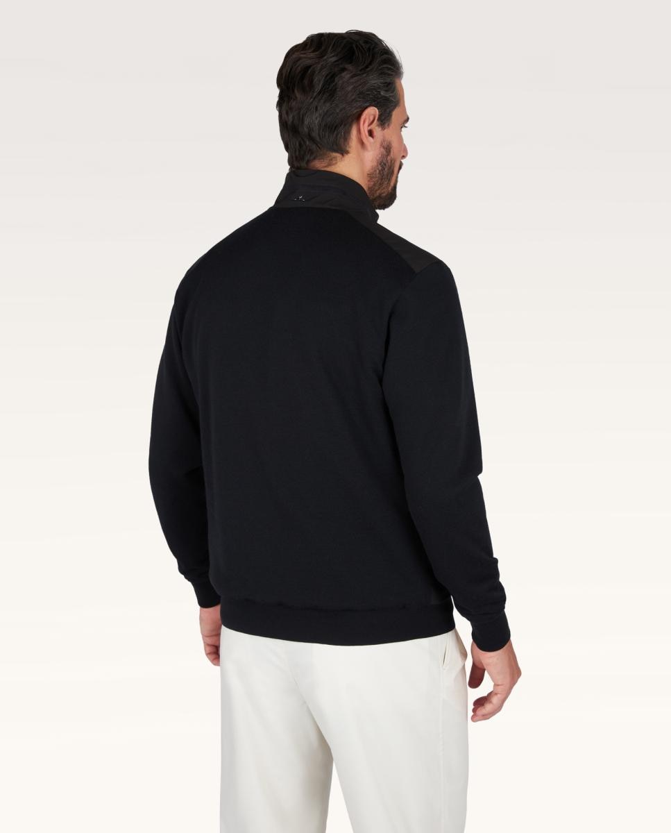Blusão Híbrido de Malha e Nylon Typhoon Platinum Pretos-2