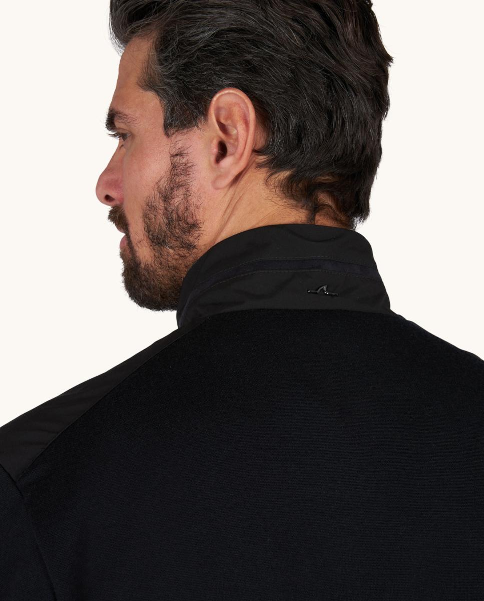 Blusão Híbrido de Malha e Nylon Typhoon Platinum Pretos-4