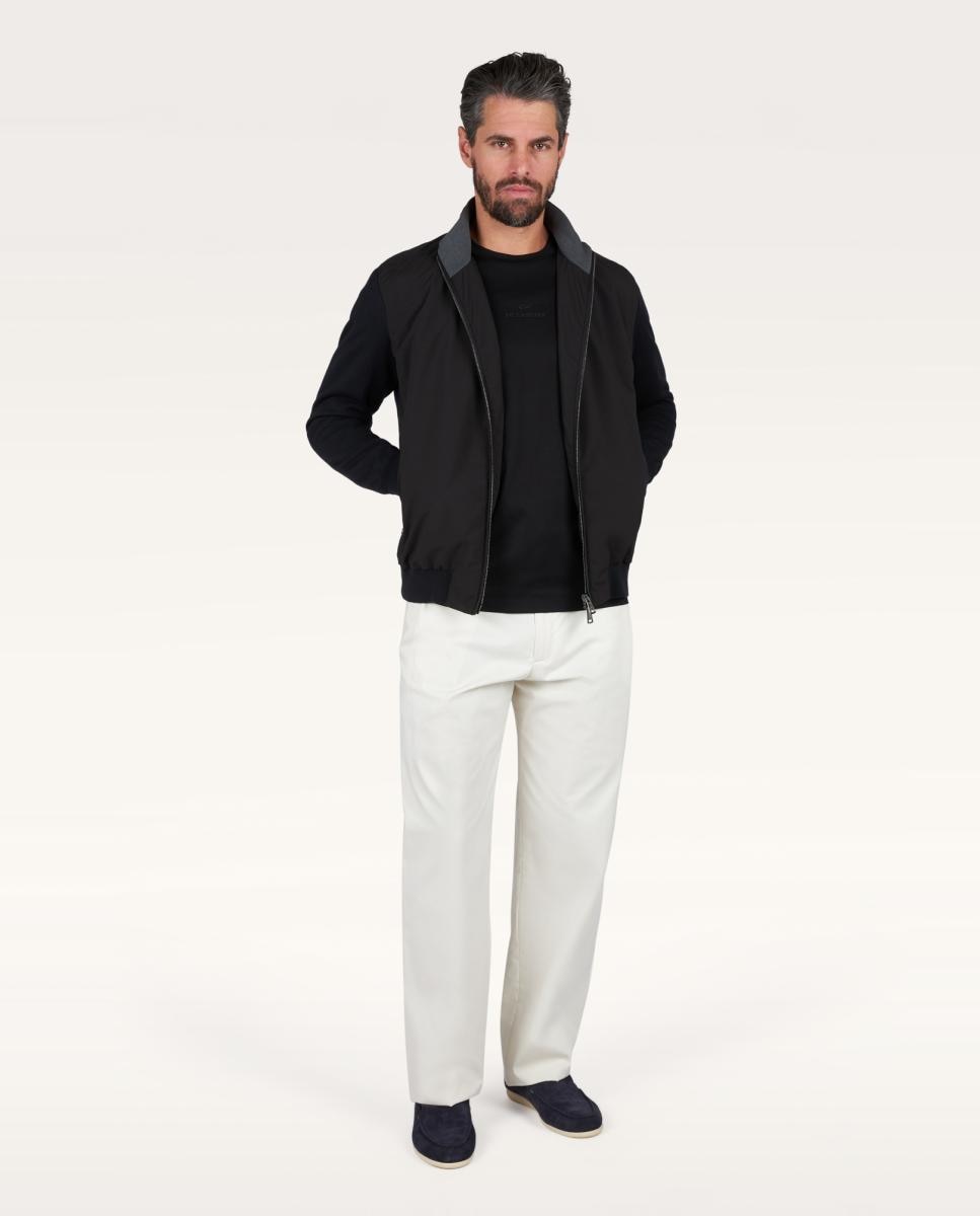 Blusão Híbrido de Malha e Nylon Typhoon Platinum Pretos-5