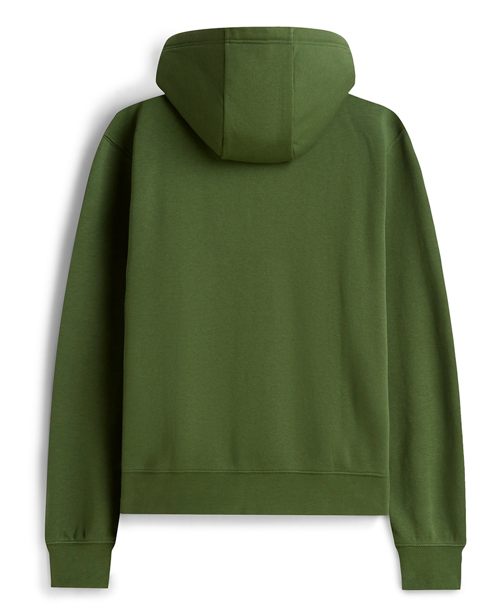 Sweatshirt com Capuz e sem Fecho de Correr Tamanhos Grandes Verde-militar-2