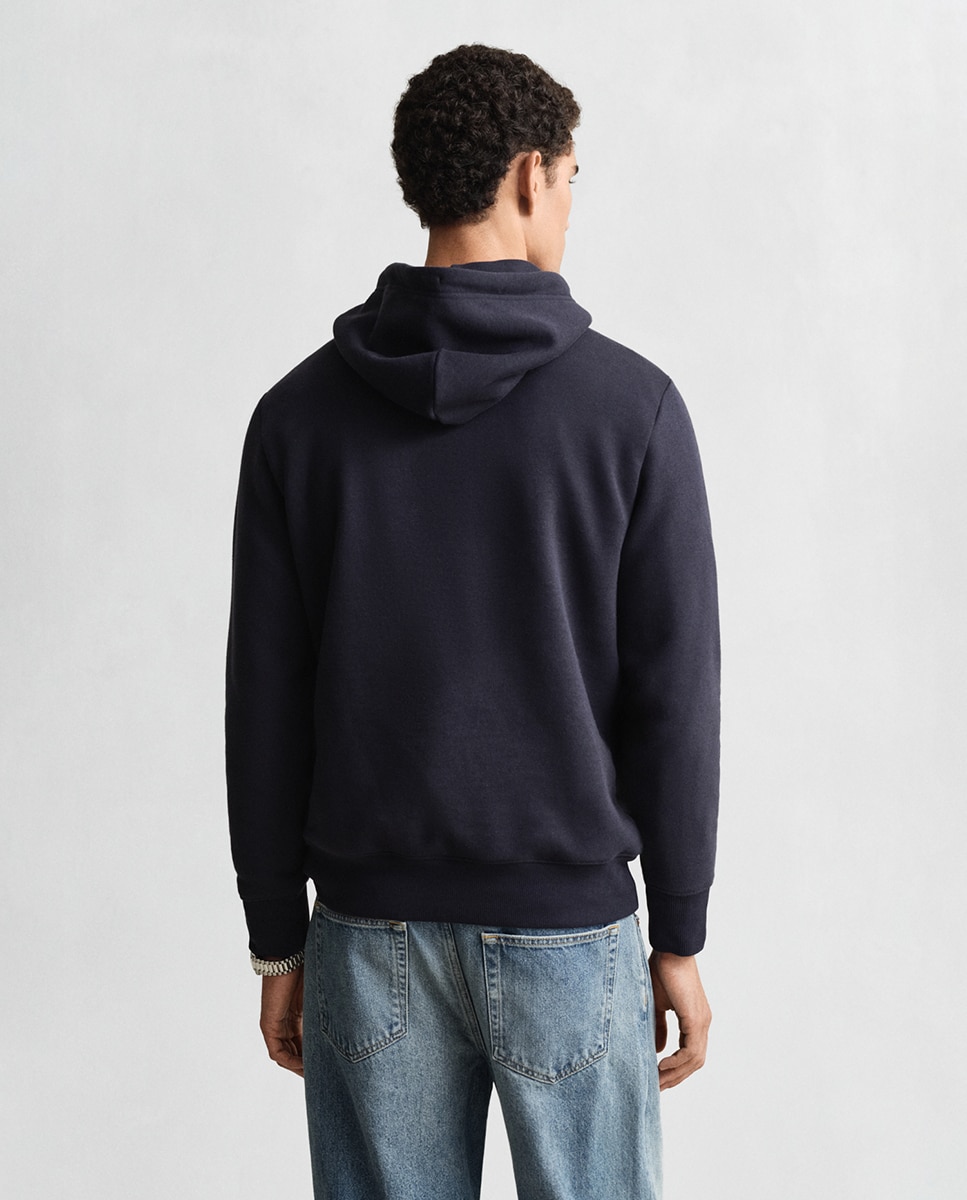 Sweatshirt com Estampado no Peito e Manga Comprida Tamanhos Grandes Azul-2