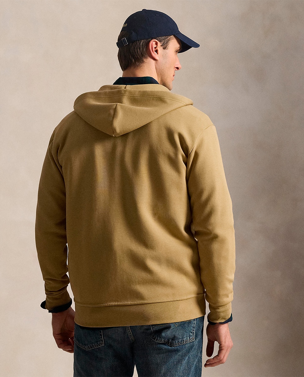 Sweatshirt com Capuz Tamanhos Grandes Castanho-3