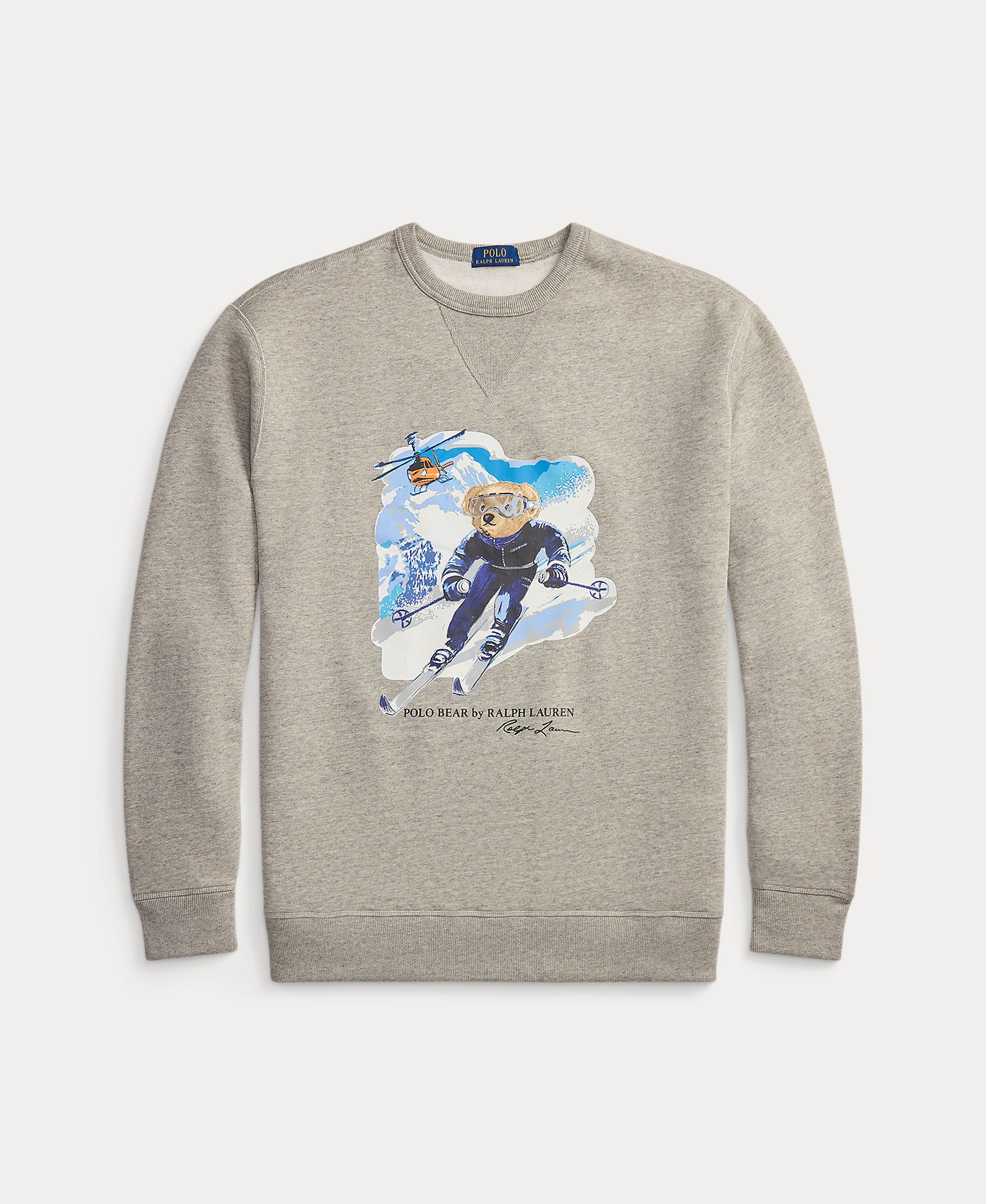 Sweatshirt de Felpa com Polo Bear Tamanhos Grandes Cinzento-5