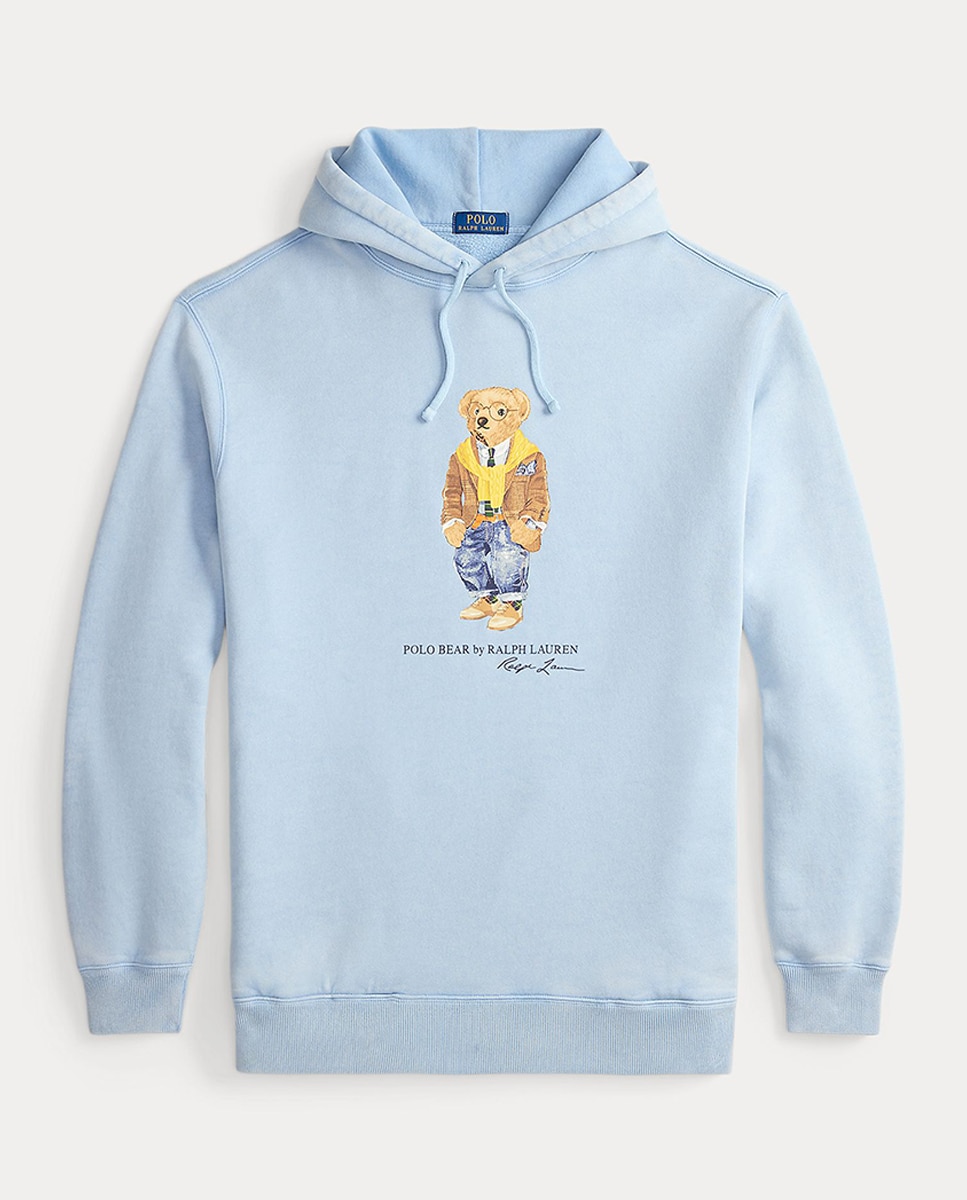 Sweatshirt de Felpa Tingida Tamanhos Grandes Azul-claro-4