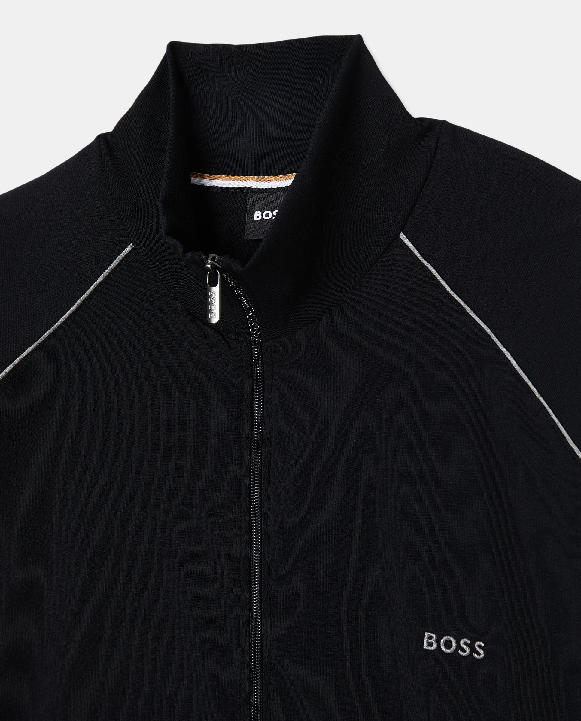 Sweatshirt Tamanhos Grandes com Fecho de Correr Preto-5