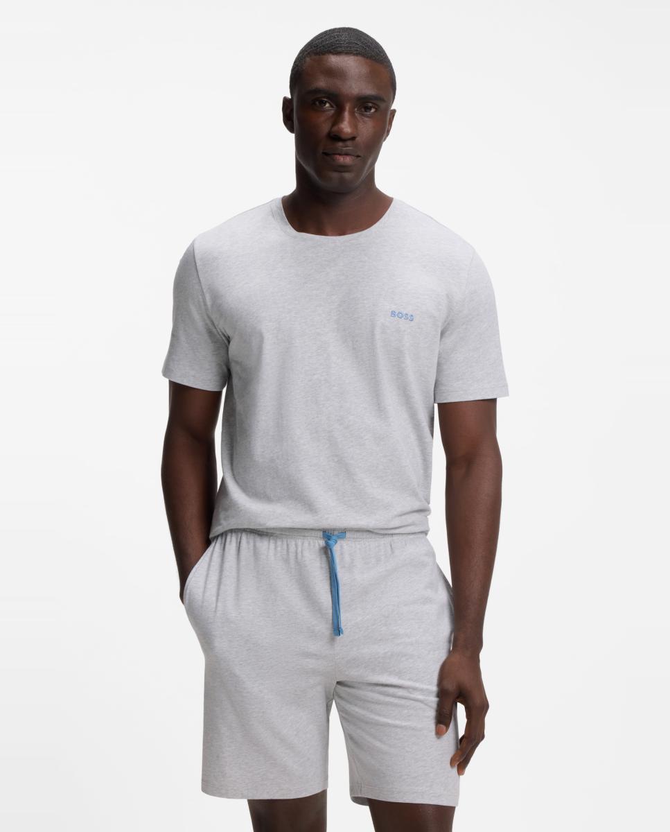 Camiseta manga corta de hombre tallas grandes. - Boss - Gris Gris-1