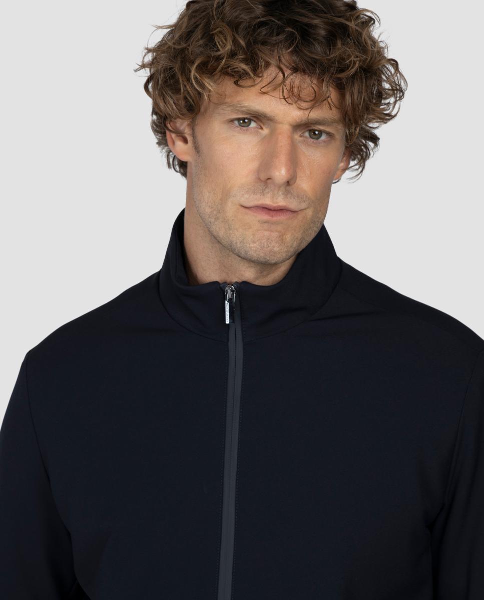 Cazadora Clásica de hombre en tejido técnico Dynamic tallas grandes - Paul & Shark - Azul marino Azul marino-3