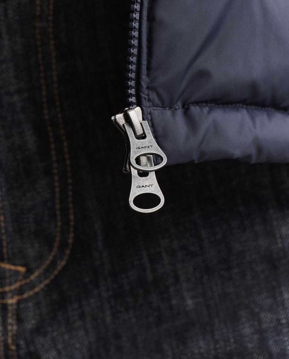 Imagen 4 de Plumifero de hombre de plumón ligero capucha desmontable de tallas grandes - Gant - Azul Azul