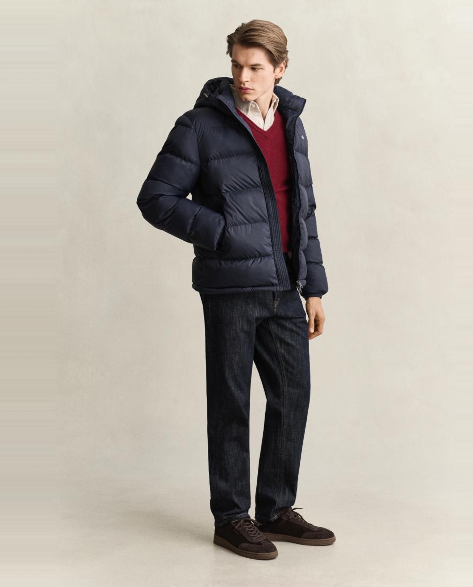 Imagen 6 de Plumifero de hombre de plumón ligero capucha desmontable de tallas grandes - Gant - Azul Azul