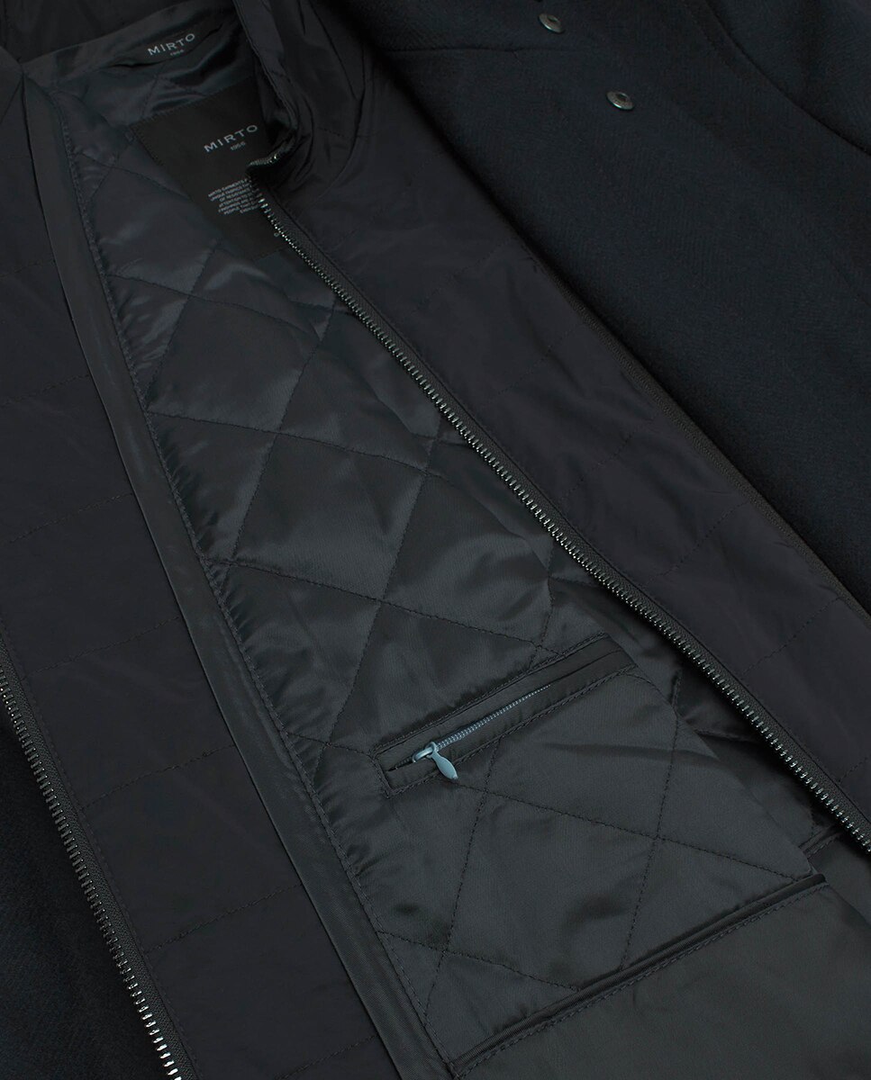 Gabardine Regular Fit com Peitilho Tamanhos Grandes Azul-marinho-2