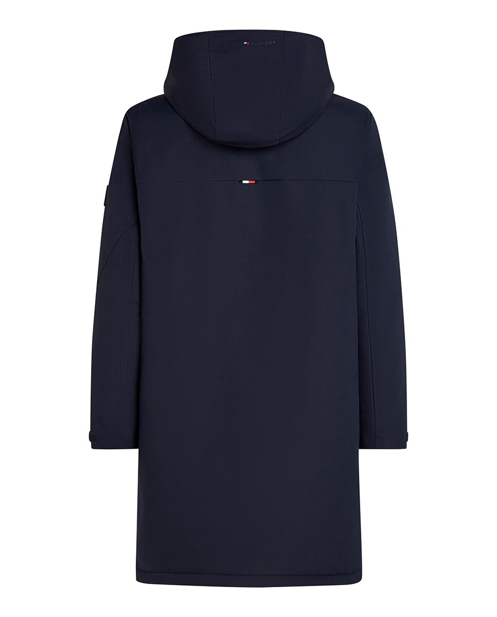 Sobretudo Tipo Parka com Capuz Tamanhos Grandes Azul-marinho-3