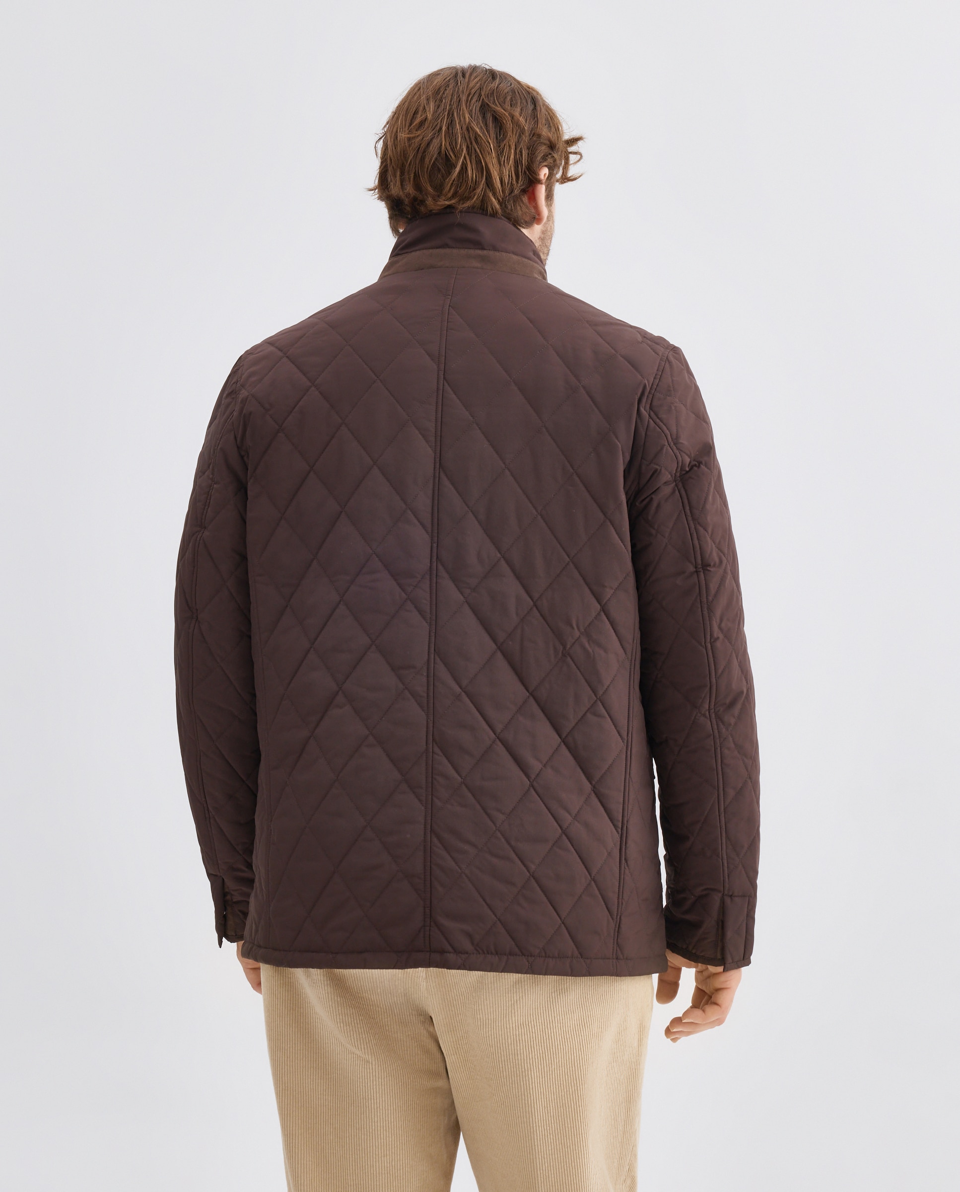 Chaqueta de hombre acolchada repelente al agua tallas grandes. - Hackett - Marrón oscuro Marrón oscuro-3