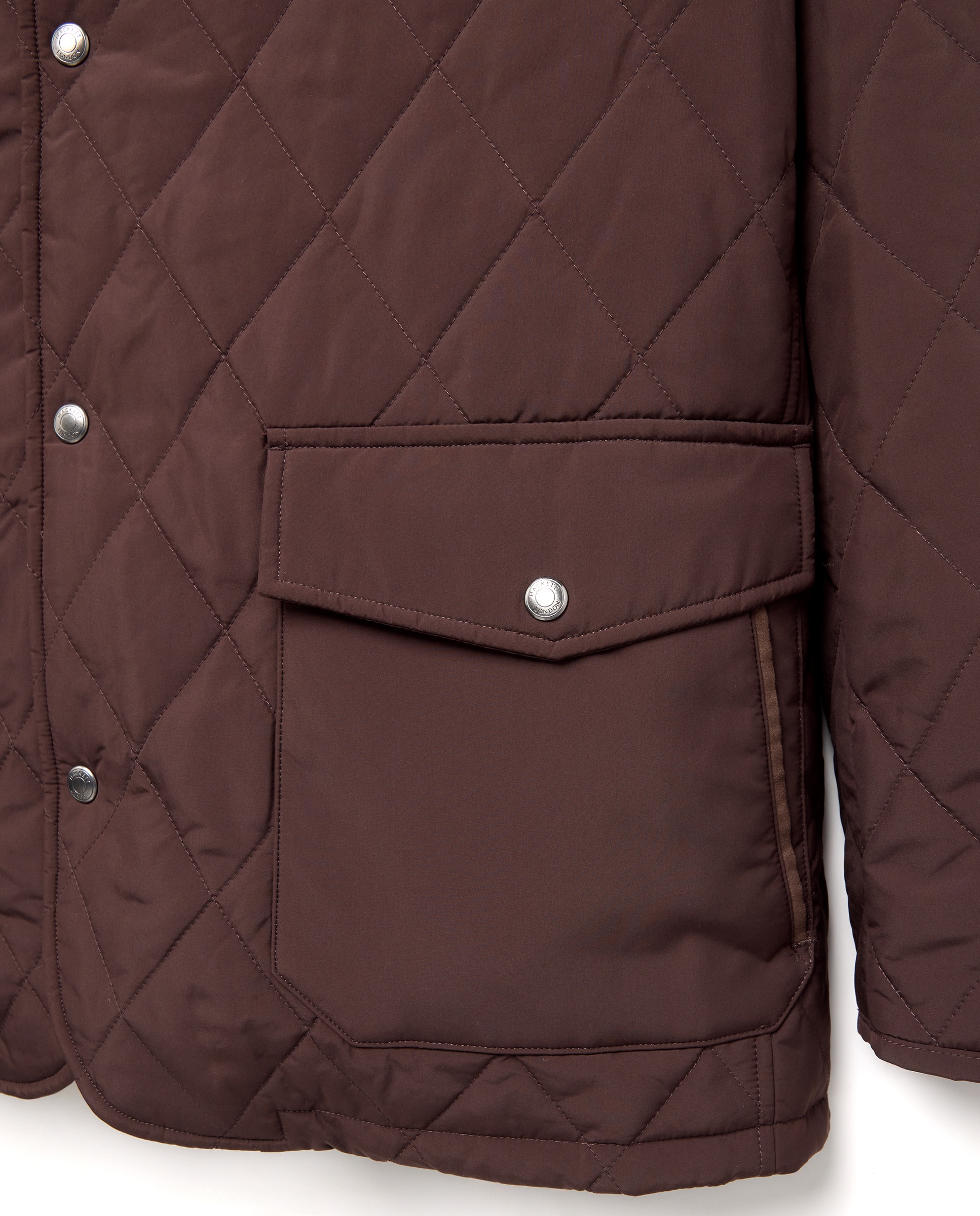 Chaqueta de hombre acolchada repelente al agua tallas grandes. - Hackett - Marrón oscuro Marrón oscuro-5