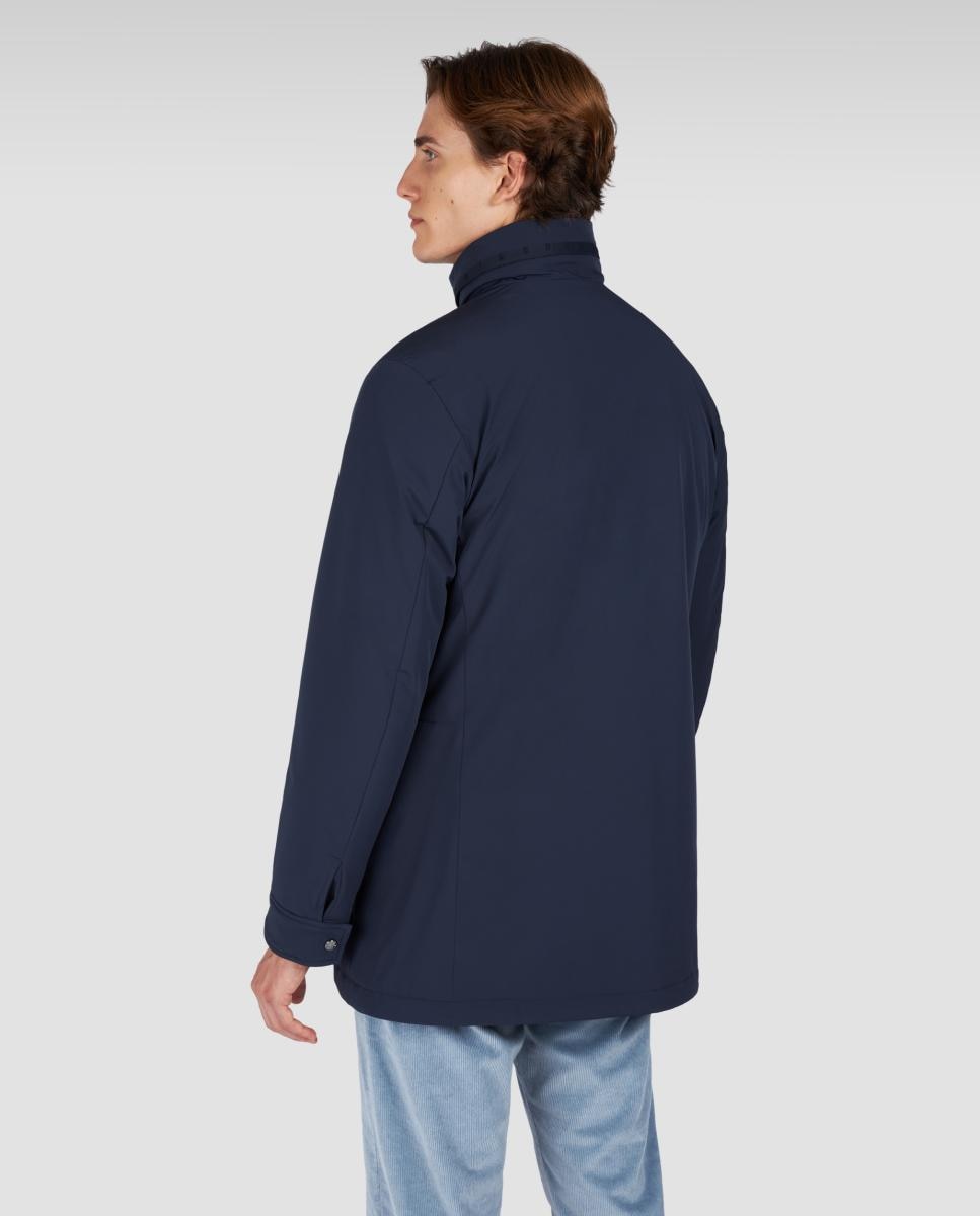 Chaquetón de hombre largo con capucha oculta y cuatro bolsillos tallas grandes - Paul & Shark - Azul marino Azul marino-2