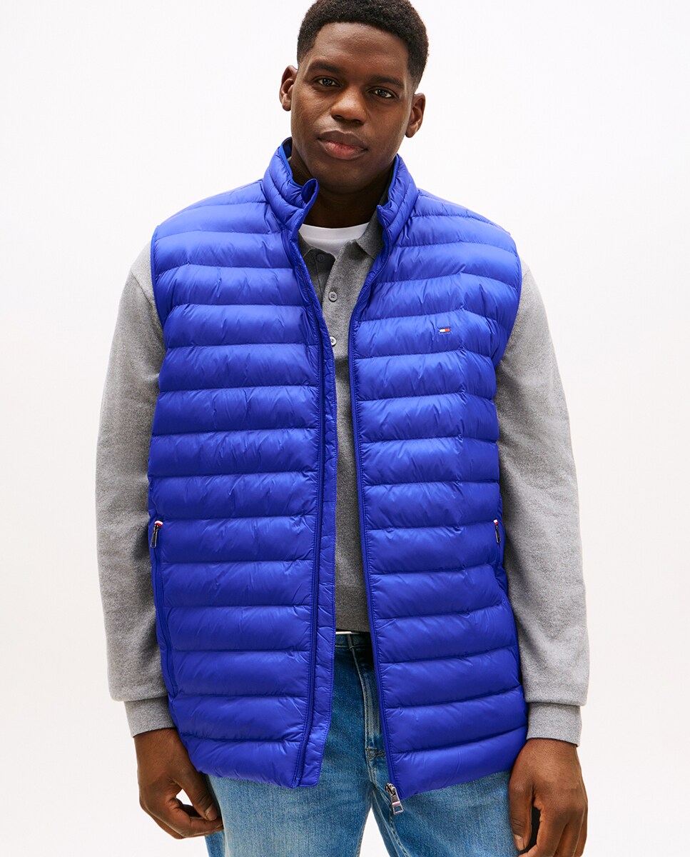 Chaleco de hombre acolchado con cierre de cremallera tallas