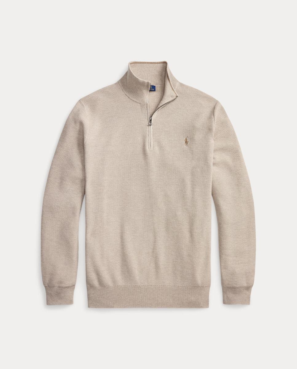 Jersey de hombre azul marino jaspeado - Polo Ralph Lauren - Marrón Suave Marrón Suave-6