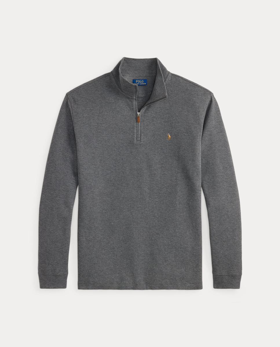 Jersey de hombre en vino clásico con cremallera - Polo Ralph Lauren - Gris ceniza Gris ceniza-5
