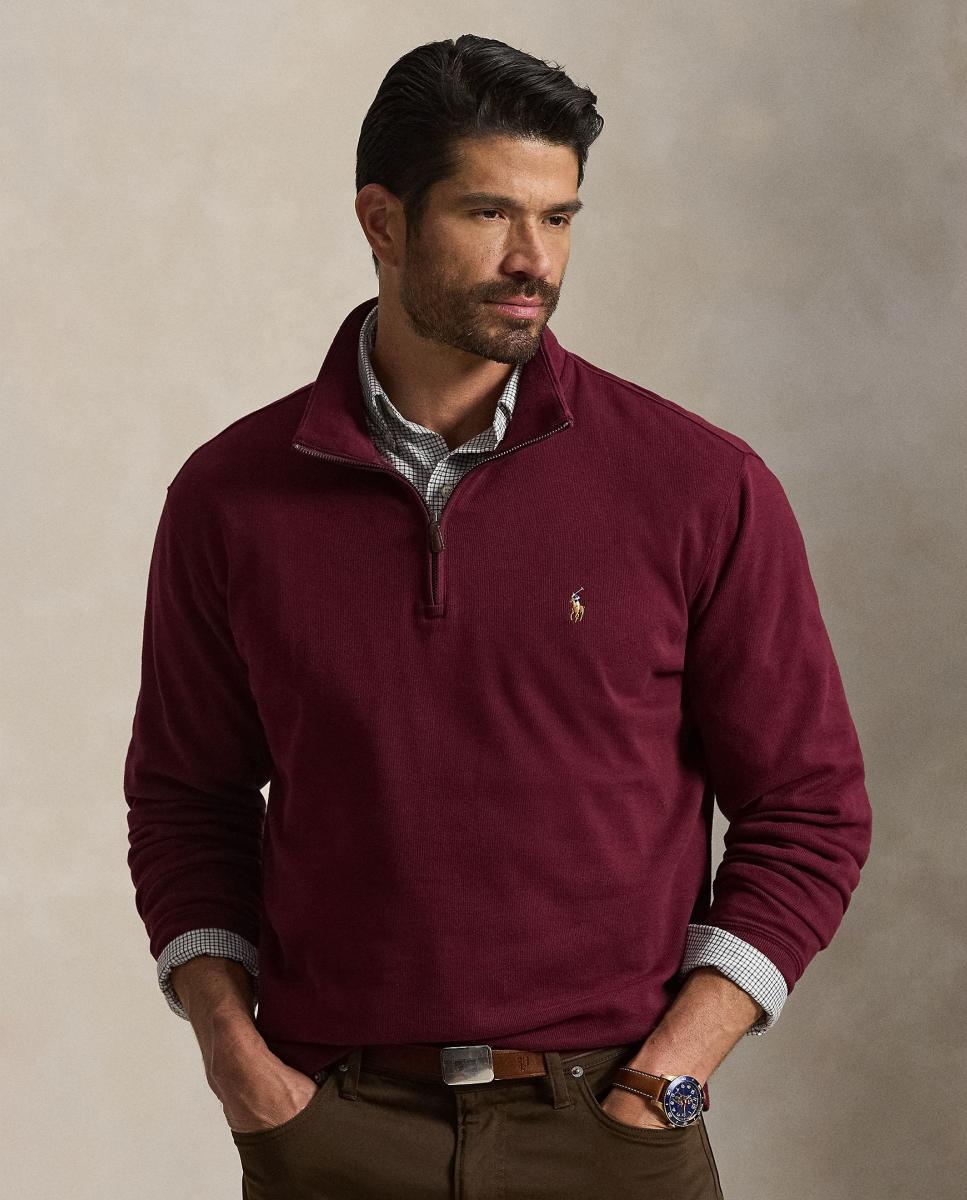 Jersey de hombre en vino clásico con cremallera - Polo Ralph Lauren - Granate Granate-1