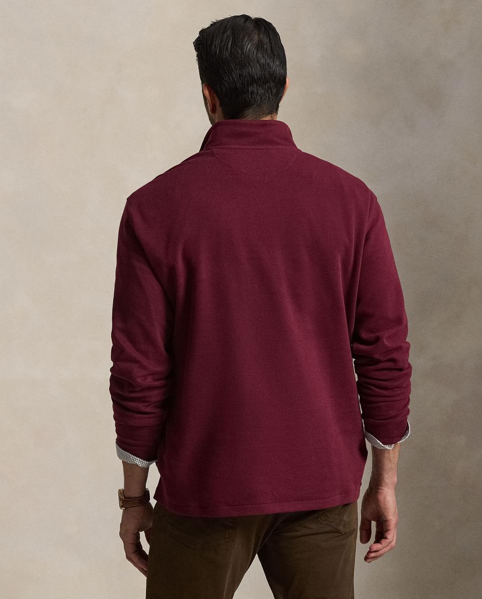 Jersey de hombre en vino clásico con cremallera - Polo Ralph Lauren - Granate Granate-3