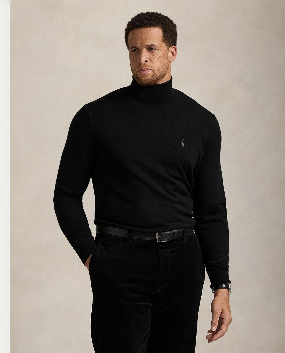 Jersey de hombre de lana lavable con cuello vuelto Negro Polo - Polo Ralph Lauren - Negro Negro-1
