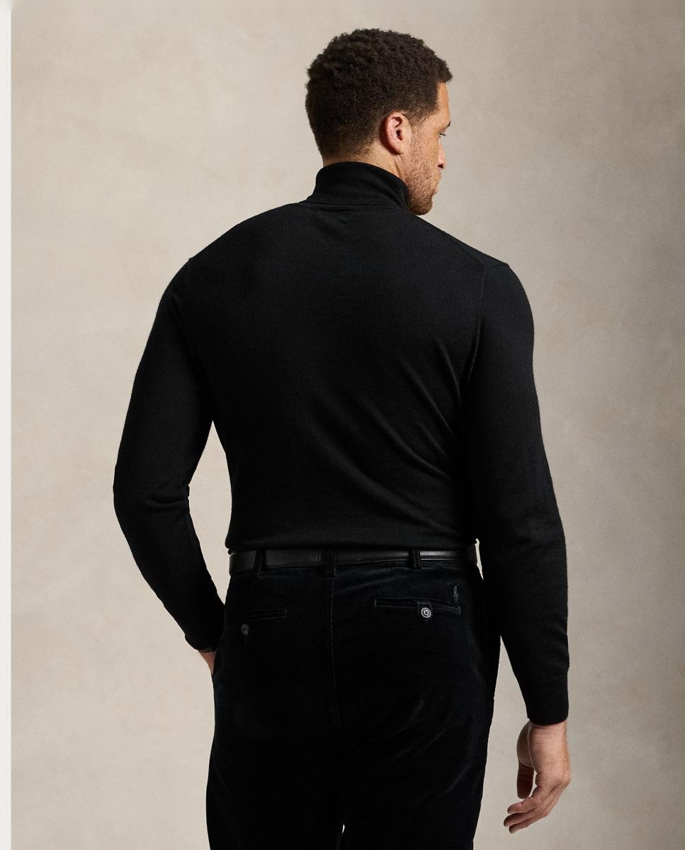 Jersey de hombre de lana lavable con cuello vuelto Negro Polo - Polo Ralph Lauren - Negro Negro-3