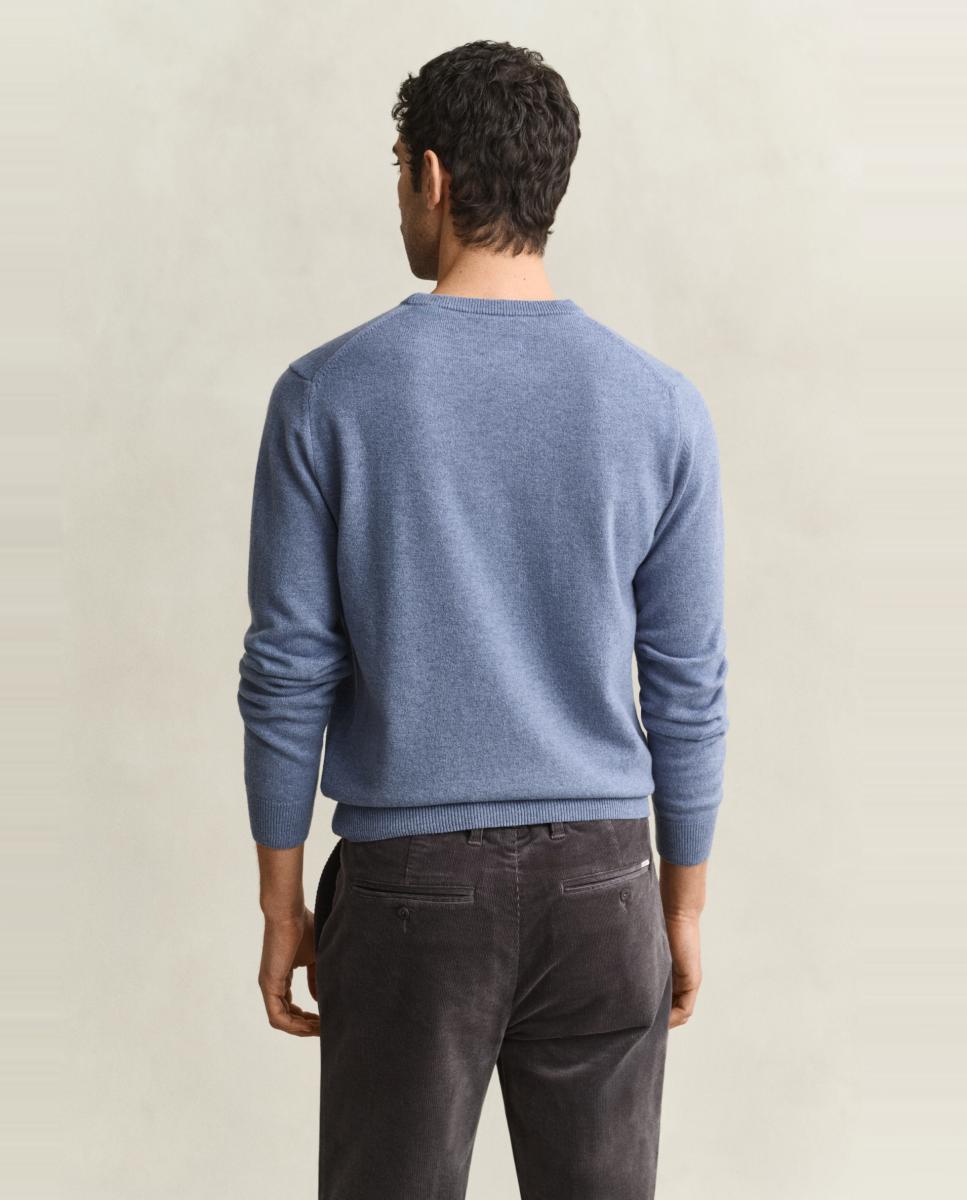 Jersey de hombre tallas grandes corte regular cuello redondo - Gant - Azul Azul-2
