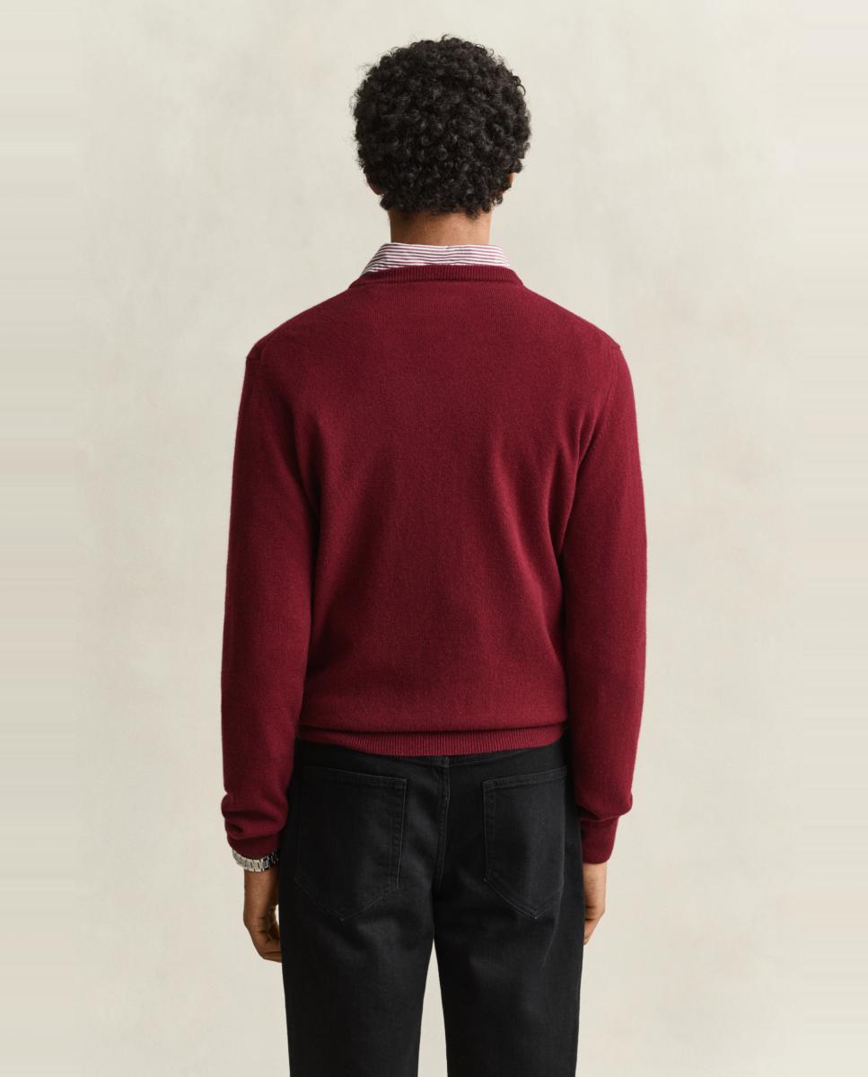 Jersey de hombre tallas grandes corte regular cuello redondo - Gant - Rojo Rojo-2