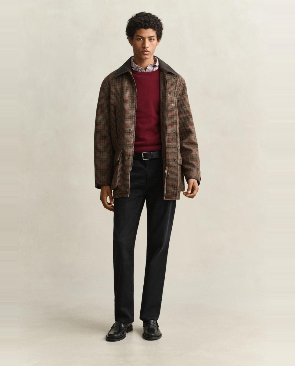 Jersey de hombre tallas grandes corte regular cuello redondo - Gant - Rojo Rojo-5