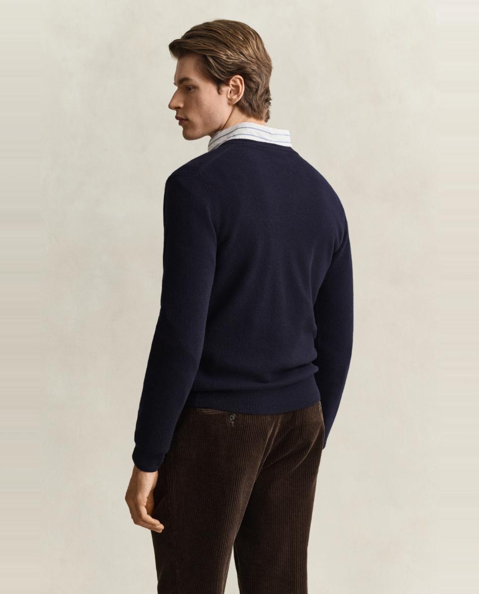 Jersey de hombre tallas grandes corte regular cuello redondo - Gant - Azul Azul-2