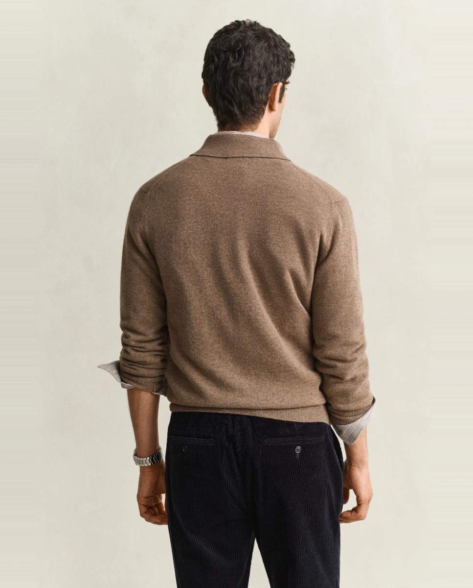 Polo de hombre lambswool tallas grandes corte regular - Gant - Marrón Marrón-2