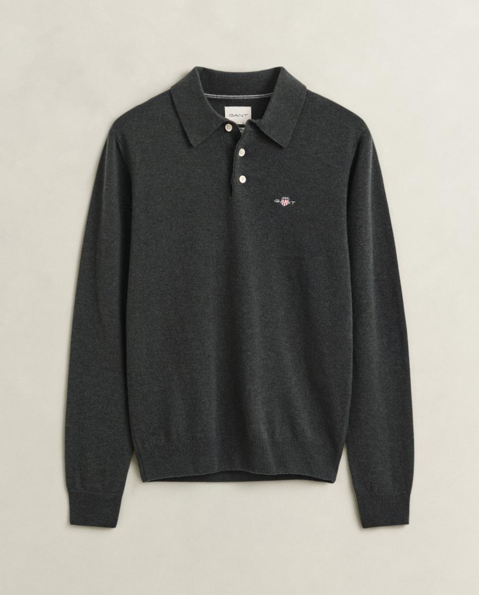 Polo de hombre lambswool tallas grandes corte regular - Gant - Verde Verde-4
