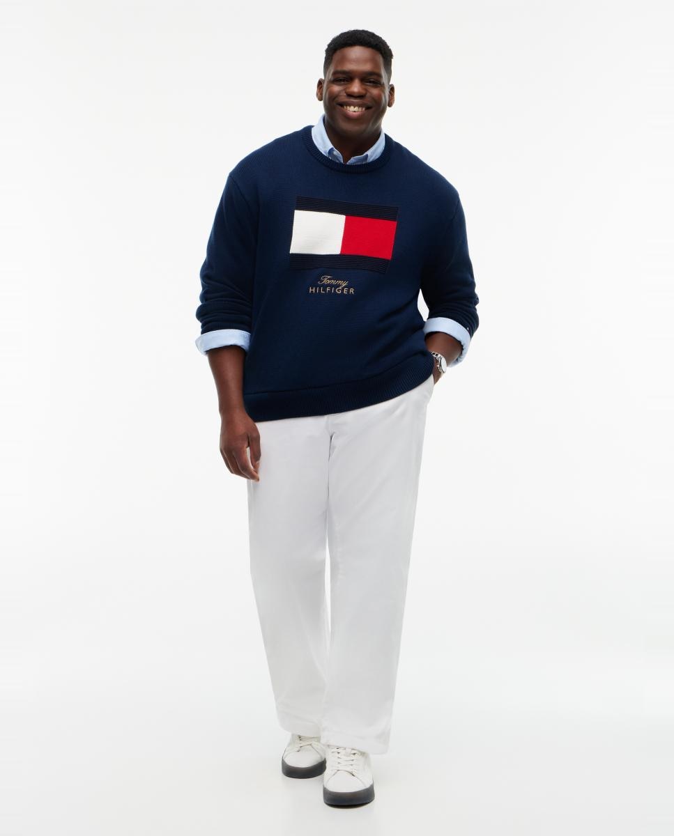 Jersey de hombre de cuello redondo tallas grandes - Tommy Hilfiger - Azul marino Azul marino-5