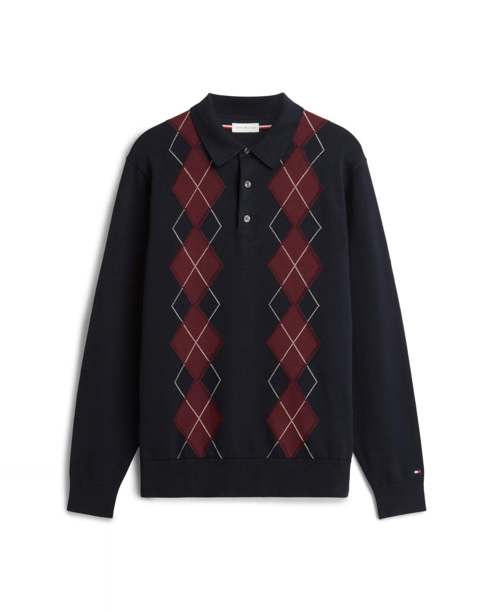 Jersey de hombre tipo polo estampado tallas grandes - Tommy Hilfiger - Azul marino Azul marino-1