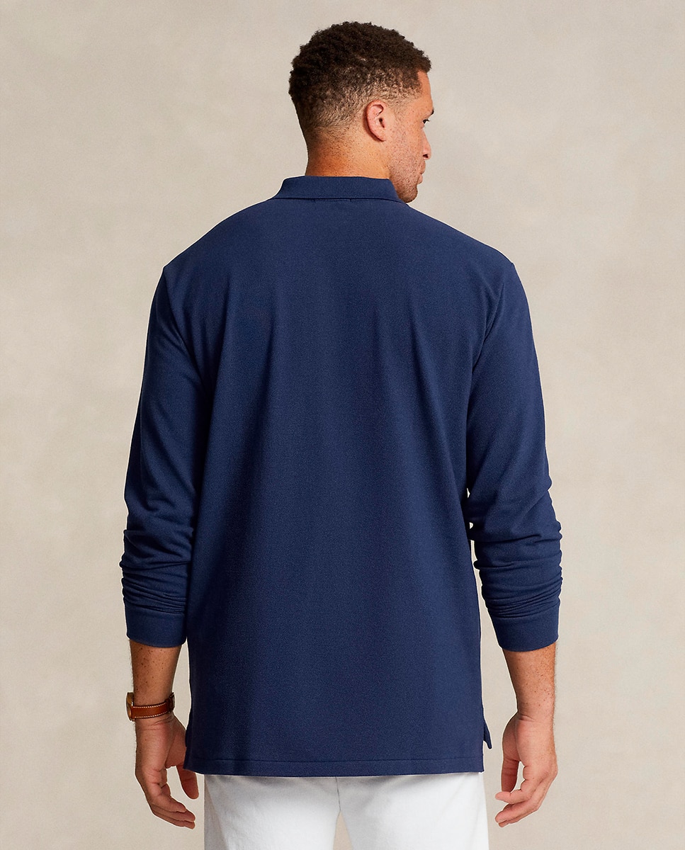 Polo Piqué de Algodão Classic Fit Tamanhos Grandes Azul-marinho-2