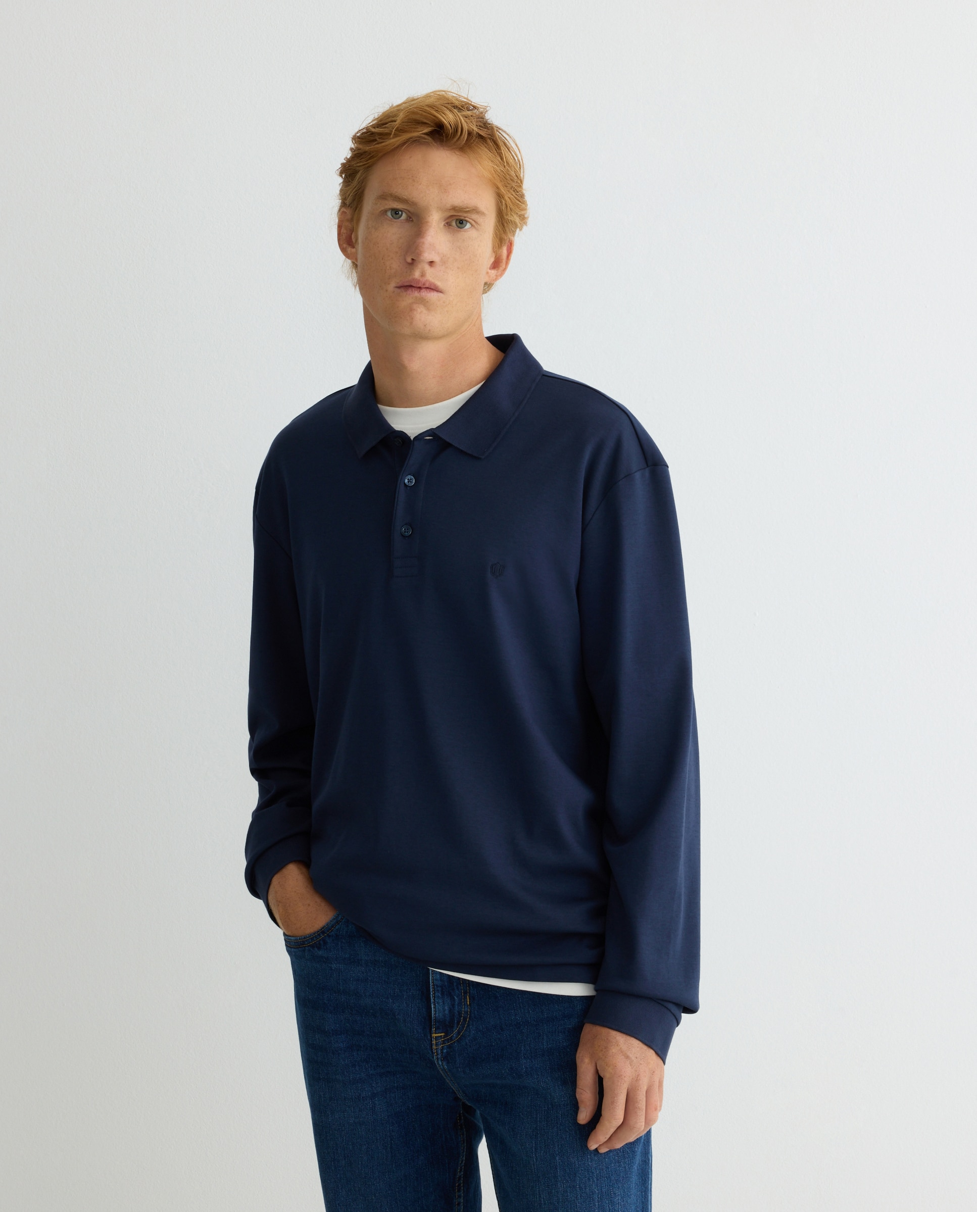 Imagen 0 de Polo manga larga de hombre tallas grandes