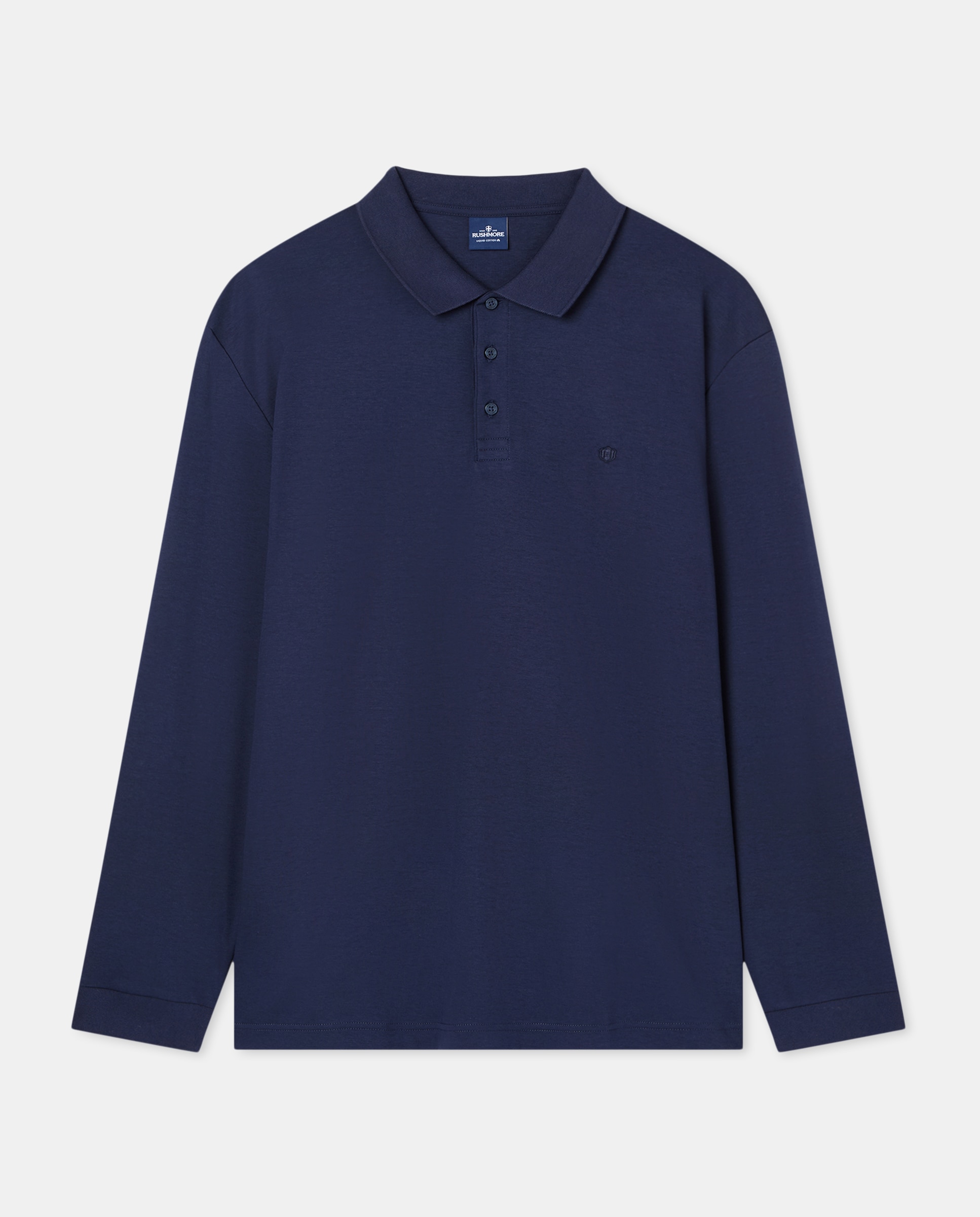 Polo de Manga Comprida Tamanhos Grandes Azul-marinho-4