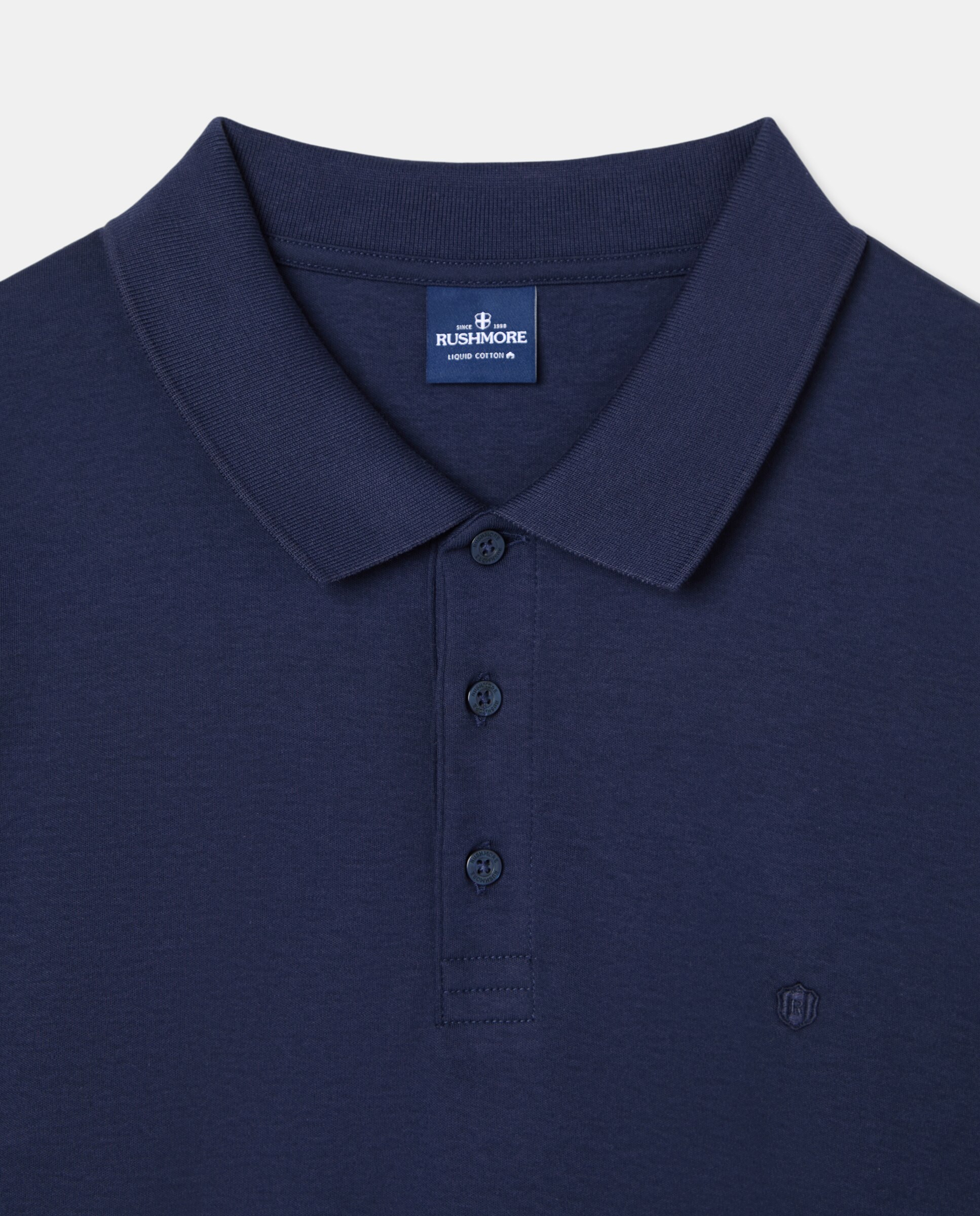 Polo de Manga Comprida Tamanhos Grandes Azul-marinho-5
